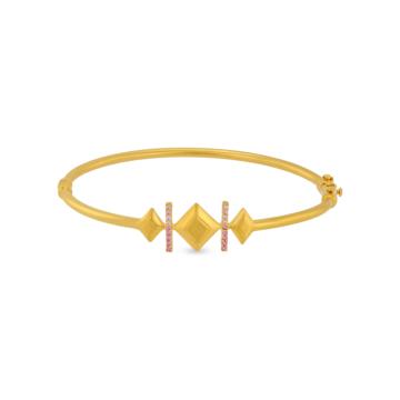Sparkling Triple Rhombic Gold Bracelet - Trinka Collection