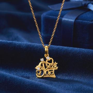 Timeless "Best Dad" Heart Pendant