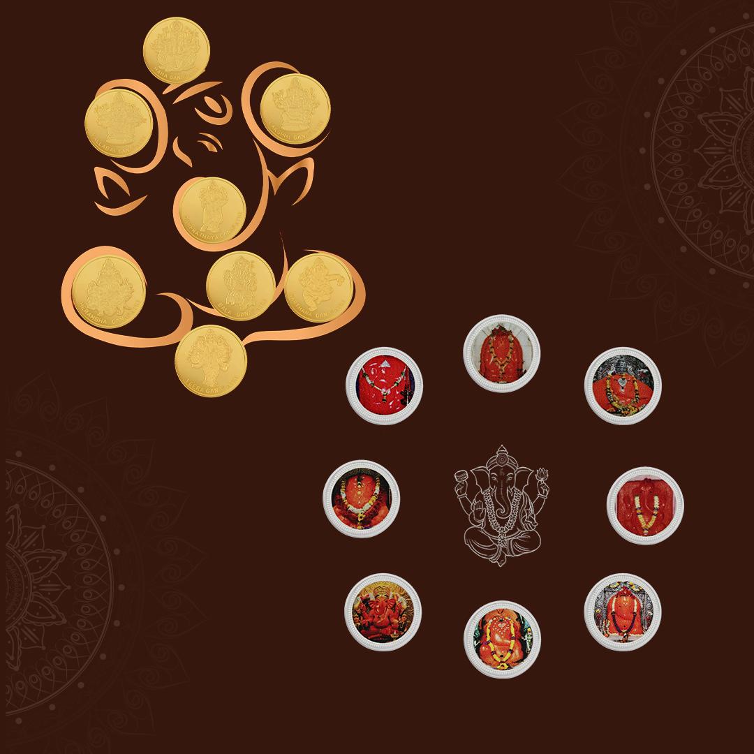 Divine Ashta Ganapathy  Coins