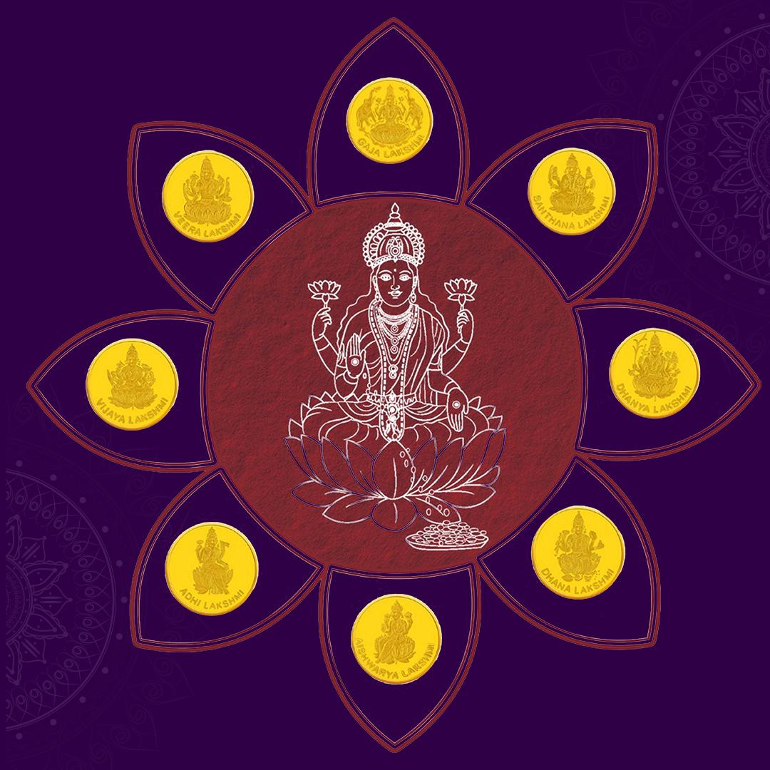 Ashtalakshmi Gold Coins