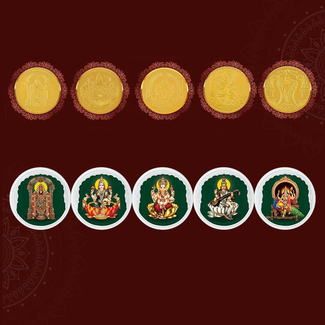 Divine Pancha Aishwaryam Coins