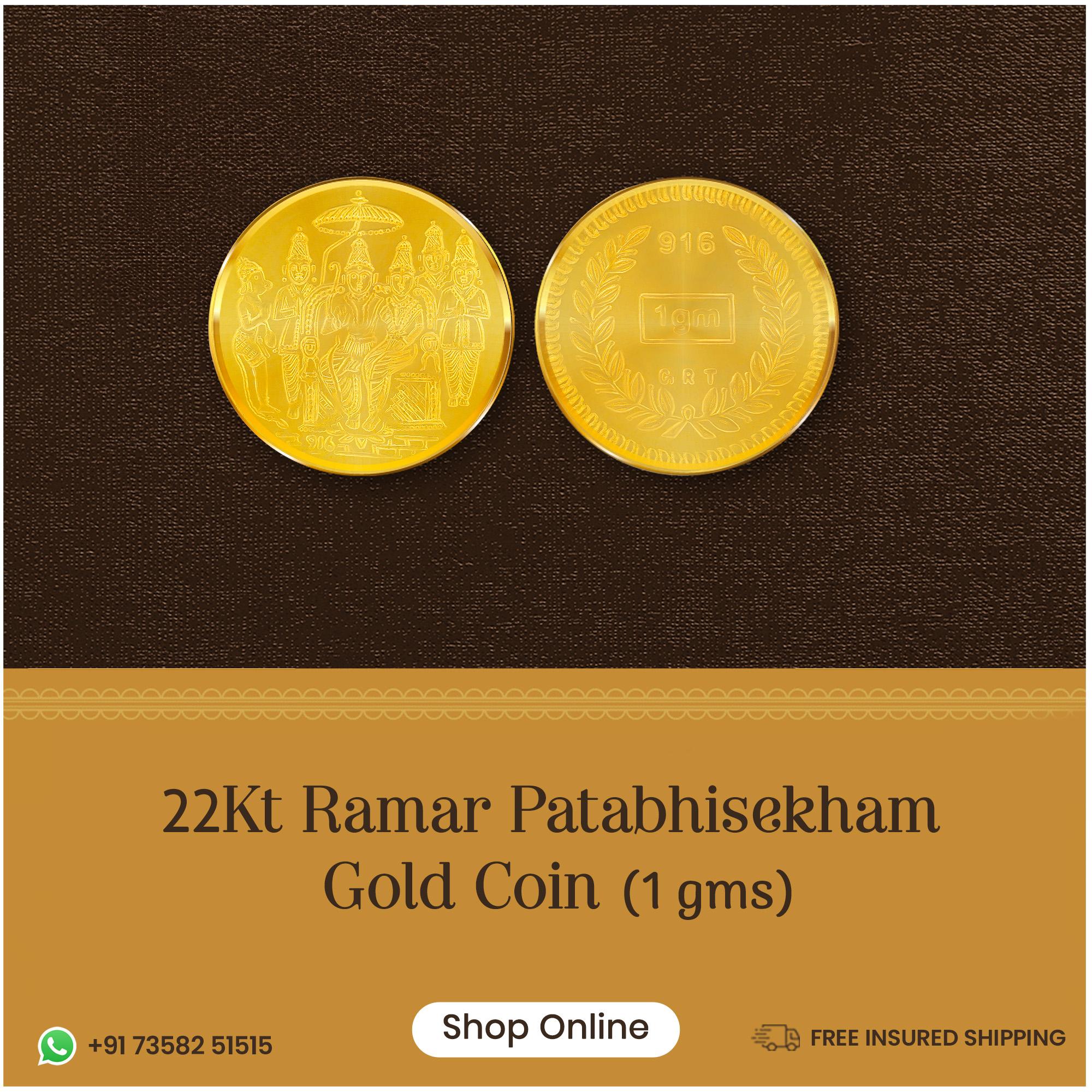 24KT Ram Mandir Gold Coin