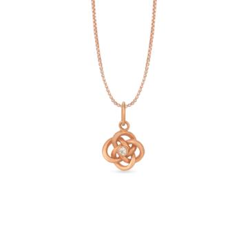Graceful Knot Charm Gold Pendant