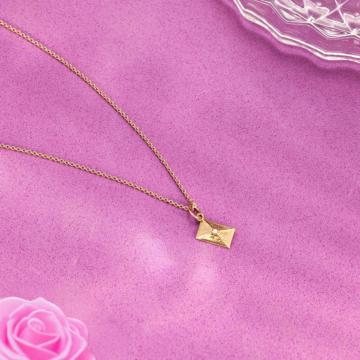 Radiant Rectangle Gold Pendant