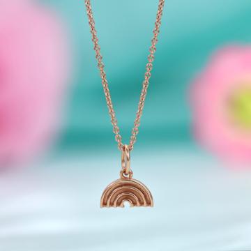 Vibrant Rainbow Gold Pendant