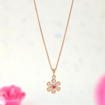 Enchanted Petal Crest Gold Pendant