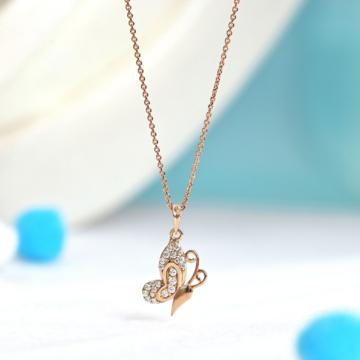 Vivid Spirit Butterfly Gold Pendant