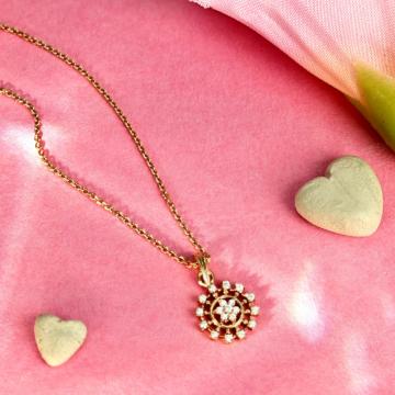 Infinite Ivy Bloom Drop Gold Pendant