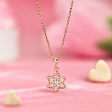 Ethereal Blossom Aura Drop Gold Pendant