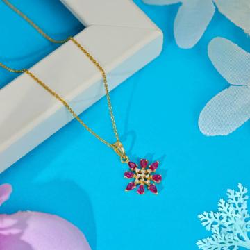 Radiant Bloom Floral Pendant