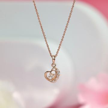 Prismatic Valence Heart Gold Pendant