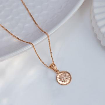 Luminous Sunflower Charm Gold Pendant