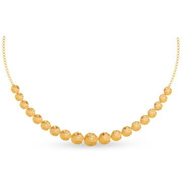 Sparkling Dancing Light Swirls Gold Necklace