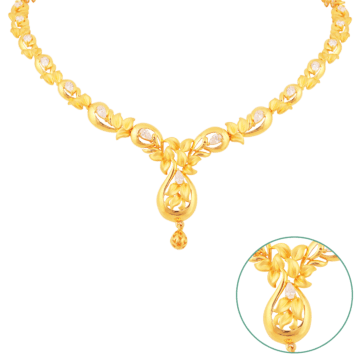 Sunlit Leaf Golden Elegance Gold Necklace