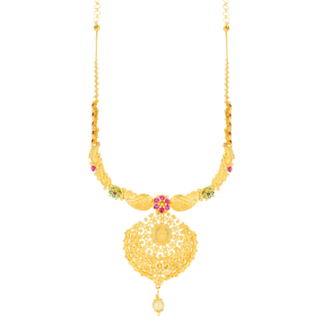 Entwined Elegance Floral Gold Necklace
