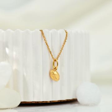 Sporty Gold Rugby Charm Pendant