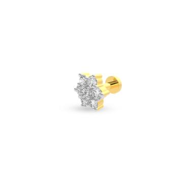 Dazzling Petite Floral Diamond Nosepin