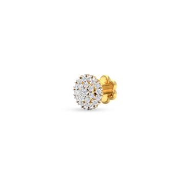 Shimmering Circular Floral Diamond Nosepin