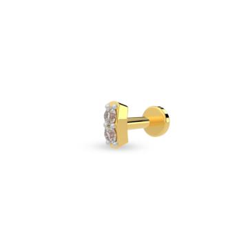 Fancy Dual Stone Diamond Nosepin