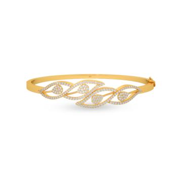 Blooming Stones Leaves Gold Bracelet