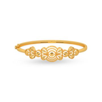 Fantastic Filigree Pattern Floral Gold Bracelets