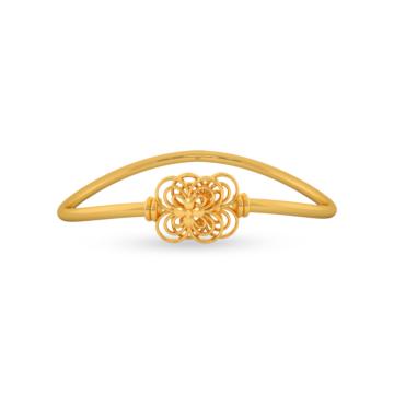 Dainty Floral Openable Gold Bracelets