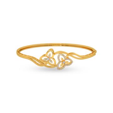Beautiful Lily Floral Gold Bracelets