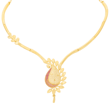 Mini Marvel Pink Shimmer Gold Necklace