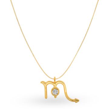 Starlit Embrace Scorpio Shines Gold Necklace