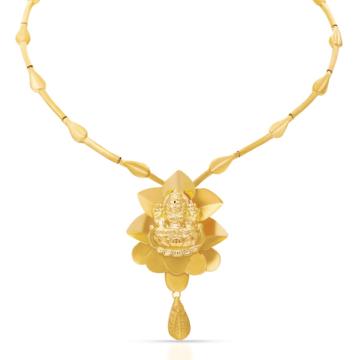 Divine Elegance Goddess Lakshmi Radiance Gold Necklace