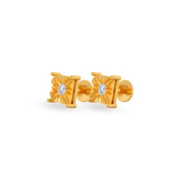 Alluring Mutli Star Cubical Gold Earrings