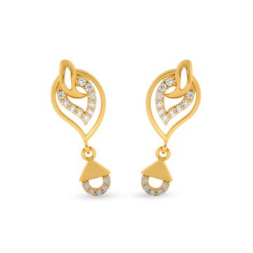 Gilded Mango Design Gold Earrings