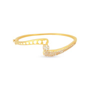 Exotic Abstract Stone Studded Gold Bracelets