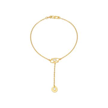 Modish Cancer Zodiac Sign Gold Bracelet