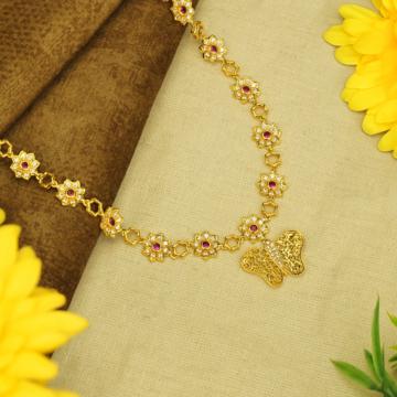 Embrace Butterfly Flourishing Gold Necklace - Nature Collection