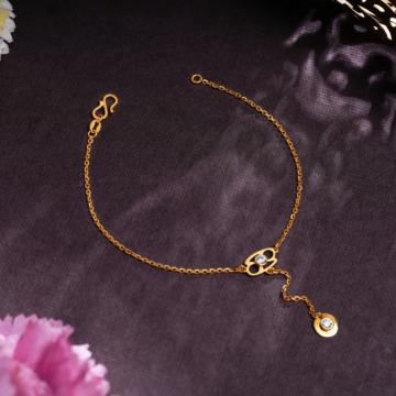 Modish Cancer Zodiac Sign Gold Bracelet