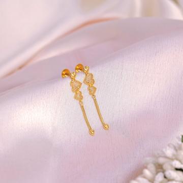Serene Symphony Heart Gold Earrings - Hrdaya Collection