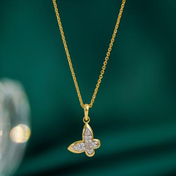 Dainty Butterfly Rose Gold Pendant