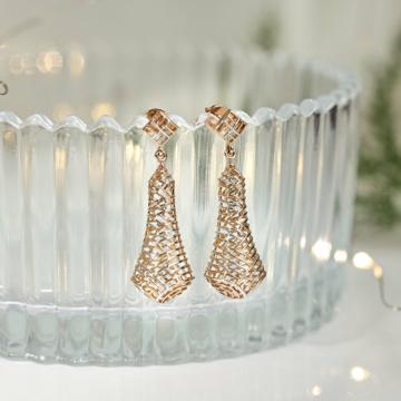 Multi Dimensional Gold Earrings