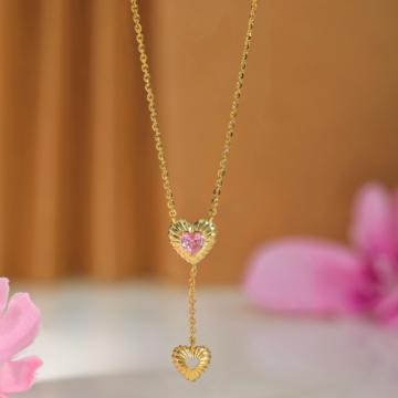 Luminous Gold Heart Necklace