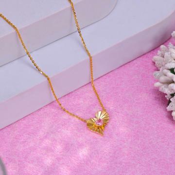 Charming Gold Heart Pendant Necklace
