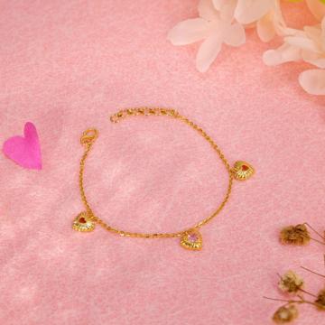 Luminous Gold Heart Charm Bracelet