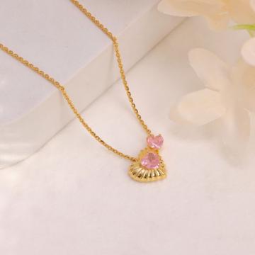 Enchanting Gold Heart Pendant Necklace