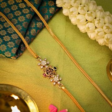 Deity Lakshmi With Floral Gold Thali Mugappu Chain