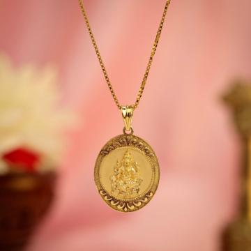 Sacred Double Design Ganesha Gold Pendant