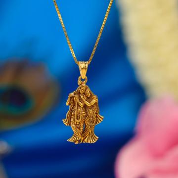 The Essence of Love Radha Krishna Gold Pendant