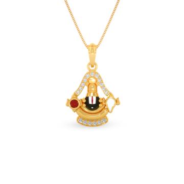 Seraphic Lord Balaji Gold Pendant