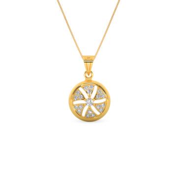 Pretty Geometric Shaped Gold Pendant