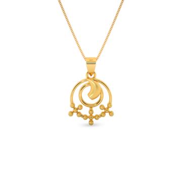 Mesmerizing Tri Floral Gold Pendants