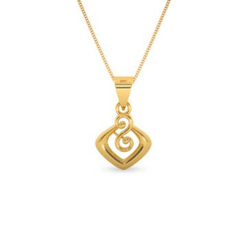 Ravishing Stylish Rhombus Gold Pendant